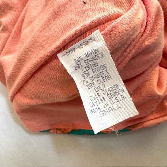 NWT SKY snakeprint ruched drape front turquoise stone embellishment halter top S - Picture 8 of 9